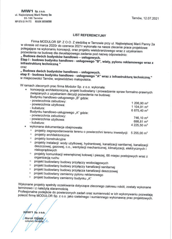 Referencje: 2021 MW1 Wody
